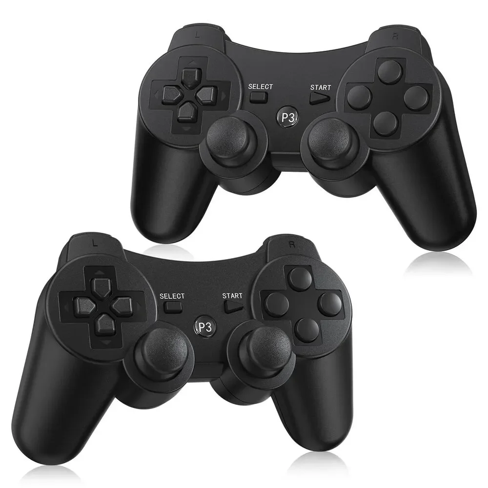 2 Pack Wireless Controller Compatible wit PS3, Playstation 3,  2 Charging Cables